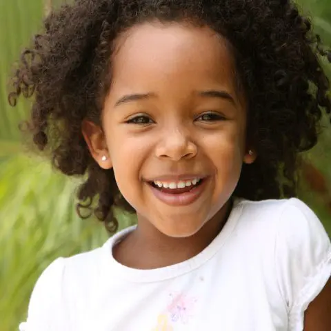 Young girl smiling