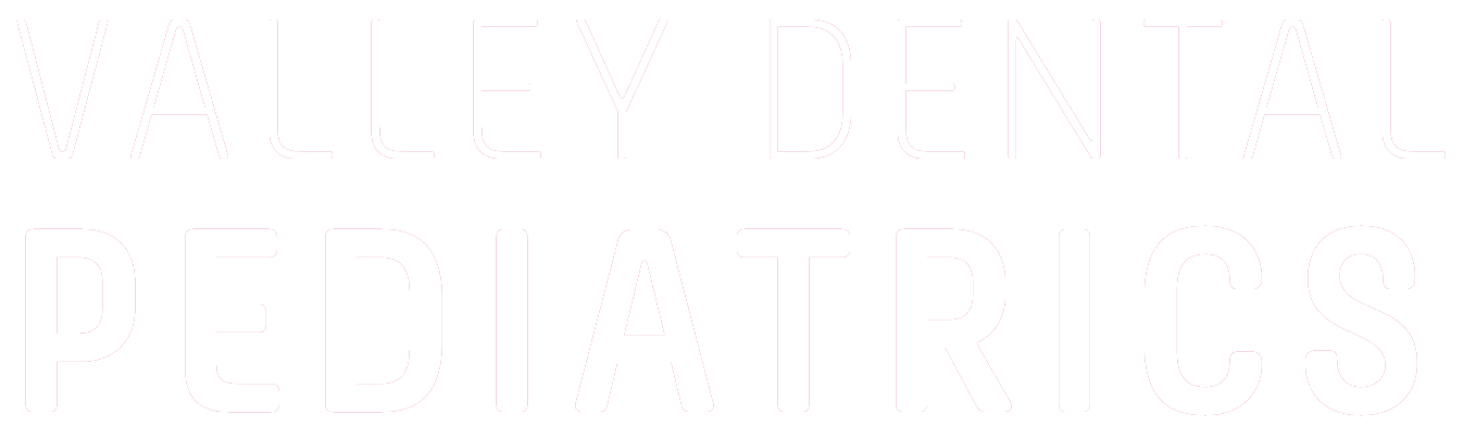 Valley dental pediatrics logo white